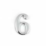 Цифра дверная Apecs DN-01-6-Z-CR хром